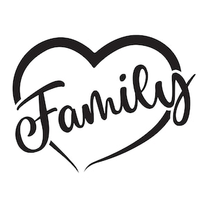 Family Heart SVG, Family Heart PNG, Family Svg, Love Svg, Faith SVG Cut File, Utilisation instantanée du téléchargement avec Silhouette Studio & Cricut