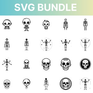 Skeleton SVG Bundle 20, Cute Skeleton SVG, Spooky Skeleton SVG, Cricut Skeleton svg, Halloween svg, Skeleton svg File, Skeleton svg Images