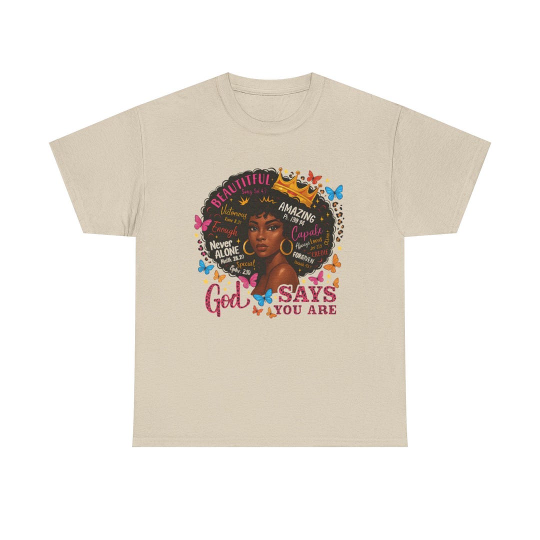 God Says You Are Png Sublimation, Black Women Png, Christian Png, Afro ...