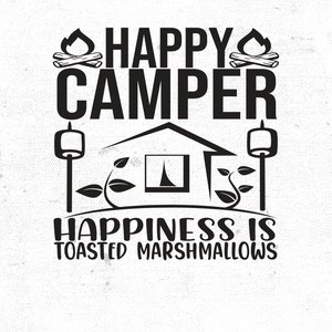 Happy Camper Svg, Camping Svg, Adventure Svg, Svg de vie de camp, Svg de feu de camp, Marshmallow Camp Svg, Svg de vacances
