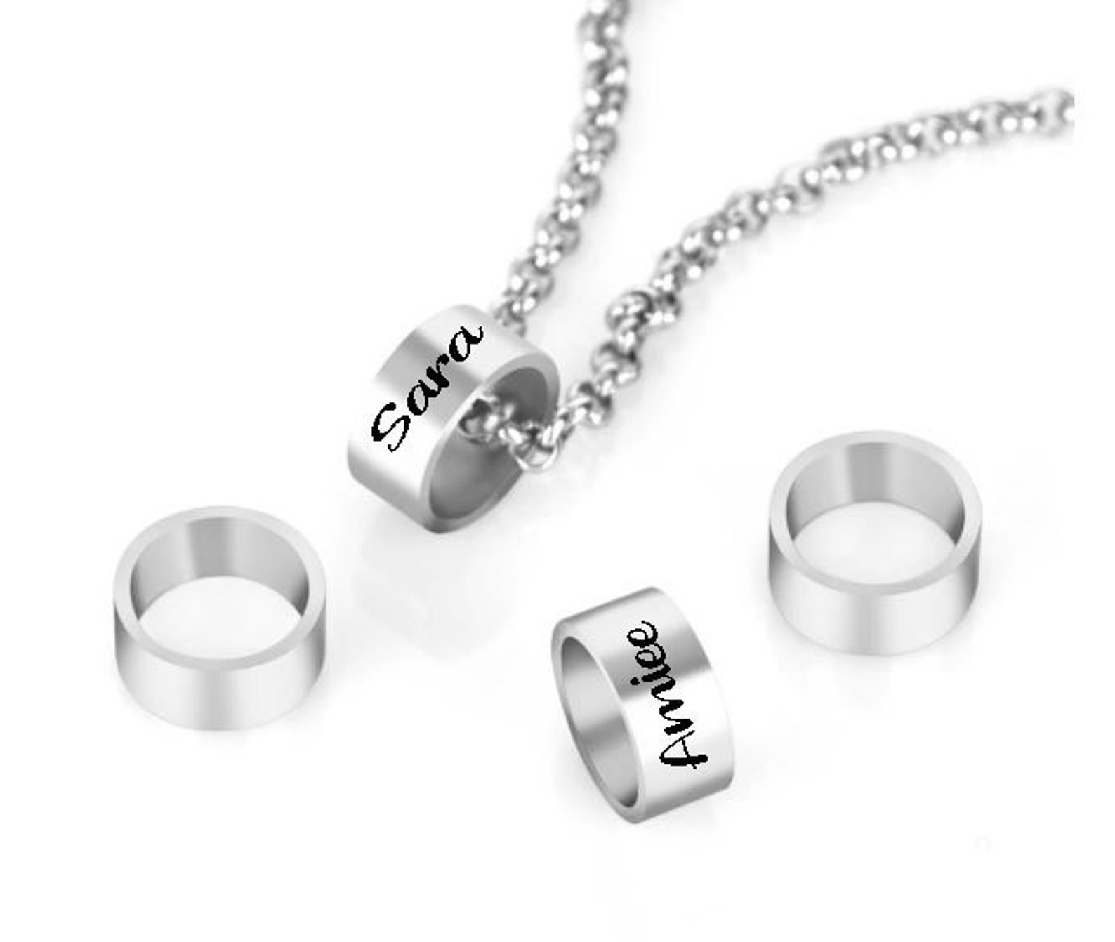 Custom Engraved Charm Necklace Necklace for Men Charm Etsy