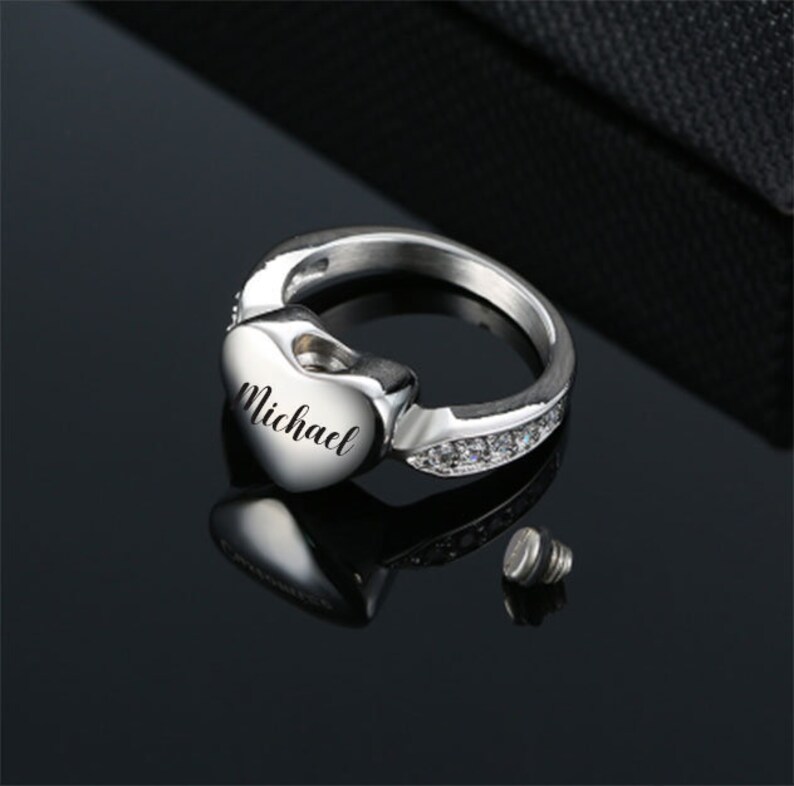 Pet Keepsake Ringpet Urn Ringmemorial Jewelryremembrance Etsy