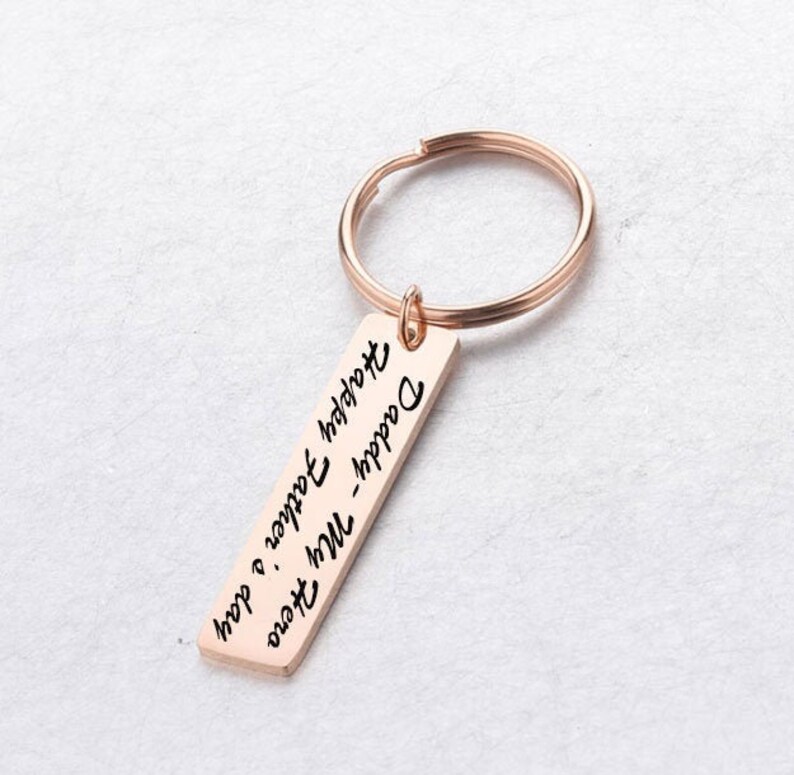 Stainless Steel Custom Keychain Engraved Letters Text Personalized Keyring Men Stainless Steel Custom Keychain Engraved Letters Text Personalized Keyring Men