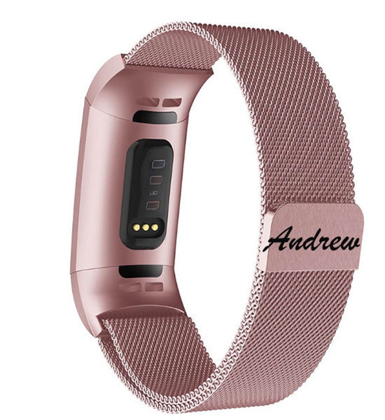 Personalized Fitbit Watch Band Milanese Fitbit Charge 3 Watch Etsy
