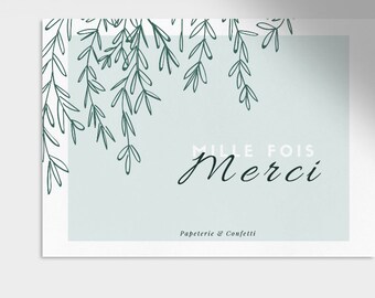 Carte Remerciement Etsy