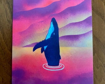 Pink Sunrise Humpback Greeting Card