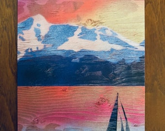 Resurrection Bay Sailboat Sunrise Greeting Card
