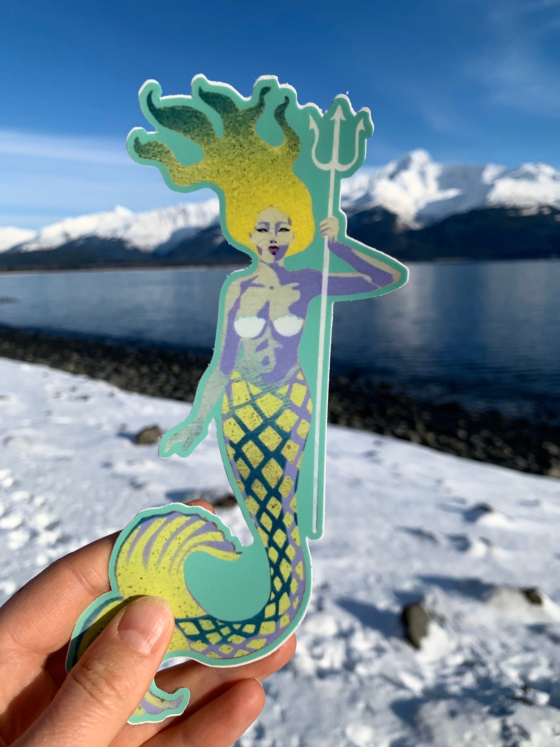 Merinding Sticker Large Mermaid Sticker - Etsy