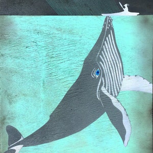Humpback Greets the Kayak Print
