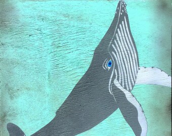 Humpback Greets the Kayak Print