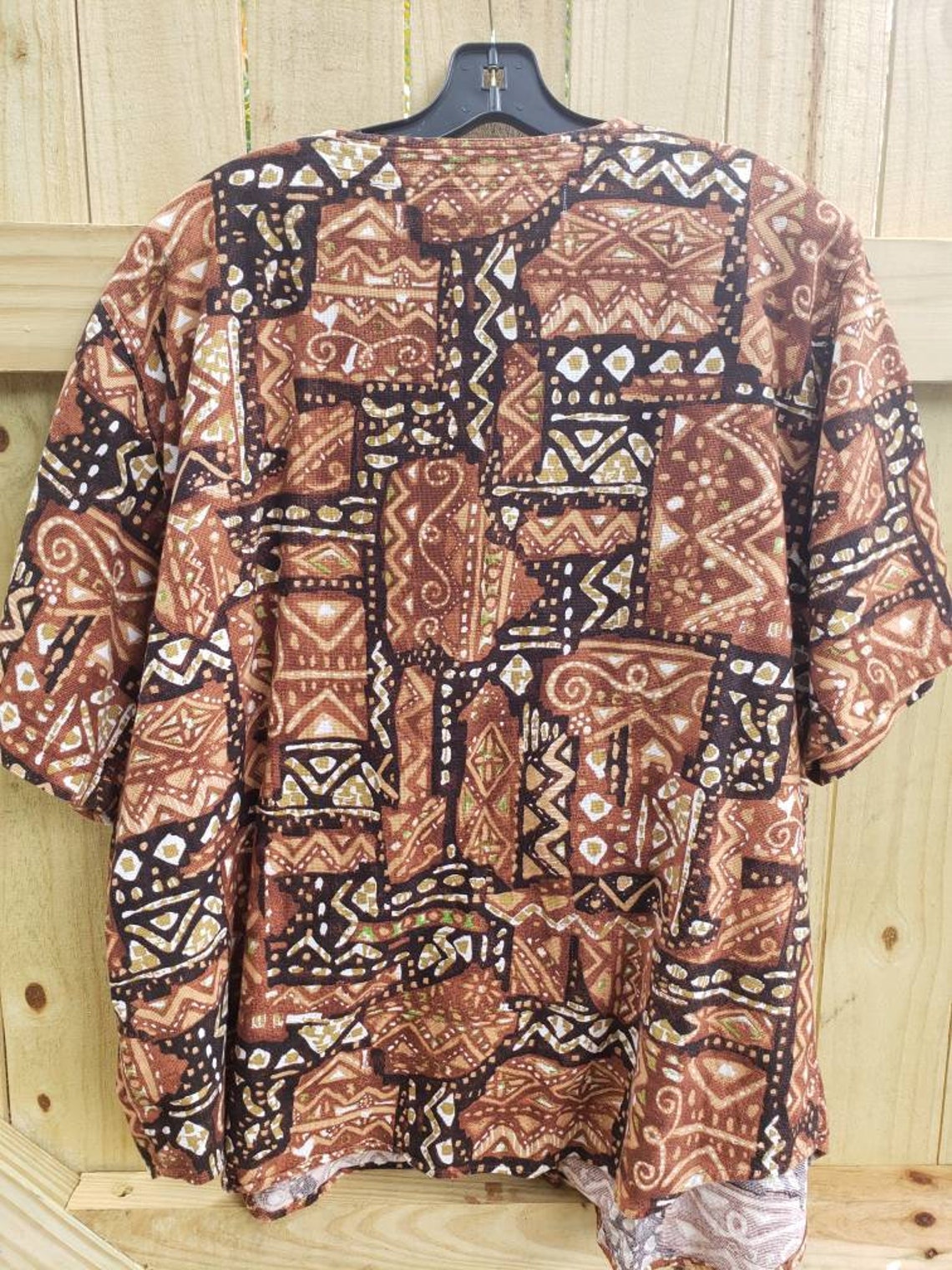 3X 90s Tribal Ethnic Print Shirt | Etsy