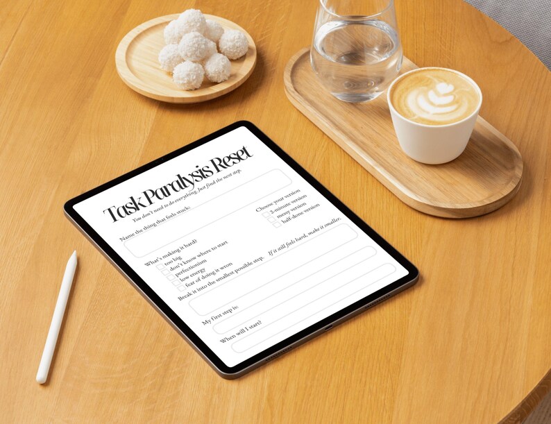 Task Paralysis Pdf ADHD Task Paralysis Worksheet – Executive Dysfunction Help, Start Tasks ...