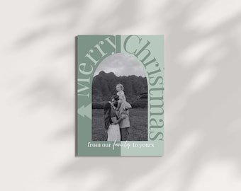 Mall för julfotokort *digital fil* Enkelt och estetiskt