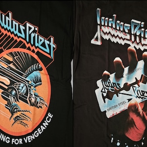 Free Same Day Shipping Brand New JUDAS PRIEST British Steel or Screaming For Vengeance Shirt