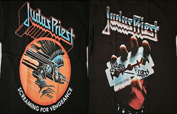 Free Same Day Shipping Brand New JUDAS PRIEST British Steel or Screaming For Vengeance Shirt