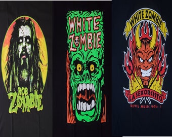 Free Same Day Shipping Brand New ROB ZOMBIE White Zombie Shirts 3 To Choose From!