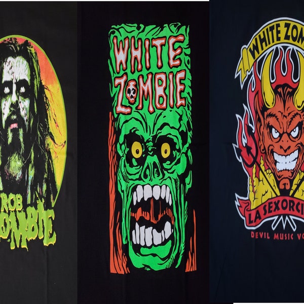 Free Same Day Shipping Brand New ROB ZOMBIE White Zombie Shirts 3 To Choose From!