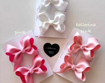 Satin Hair Bow Set for Pigtail
