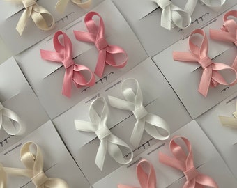 Satin Pigtail Bow Hair Clips – Set of 2 Girls ’ Hair Accessories, Toddler, School Girl