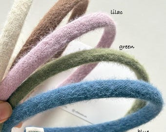 Fuzzy Knit Headband, Soft Minimalist Hair Accessory, Cozy Winter Headband for Women, Aesthetic Hair Band, Gift for Her