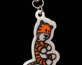 3D Printed Hobbes Stuffed Tiger Backpack Charm/Keychain