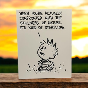 3D Gedrucktes Calvin und Hobbes Bild “The Stillness of Nature is Kind of Startling”