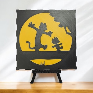 3D gedrucktes Calvin und Hobbes Bild