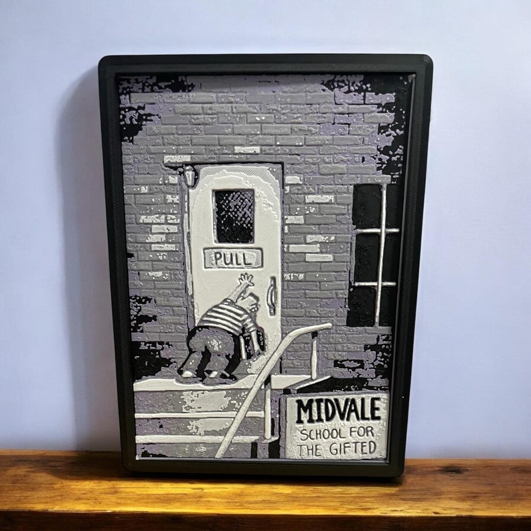 3D Printed Picture “midvale School for the Gifted” Etsy