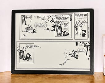3D Printed Calvin and Hobbes Art…It Snowed…The World Looks Brand New…A Day Full of Possibilities…It’s a Magical World…Let’s Go Exploring