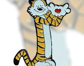 Hobbes Heart Hands Enamel Pin