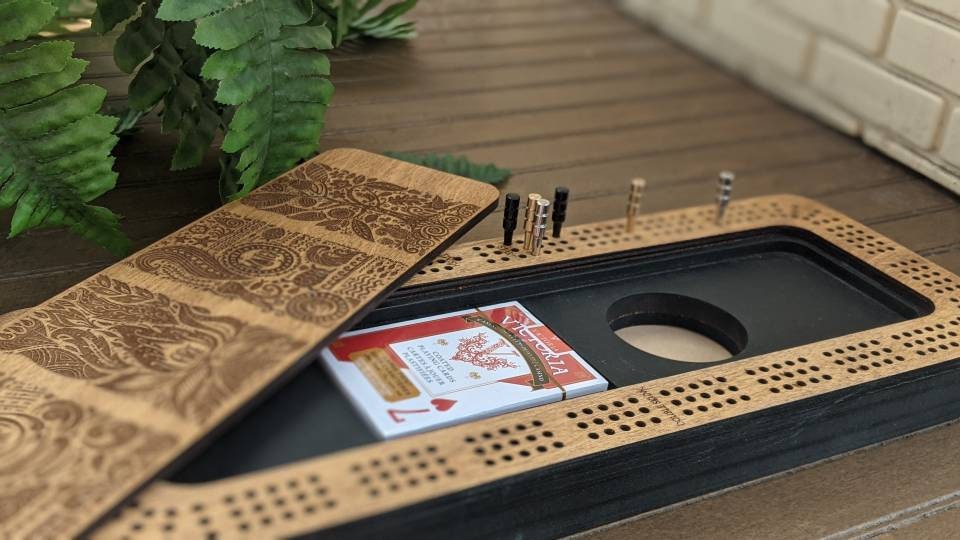 New Item 23 inch Diameter Custom Cribbage Board Oversize Table Top