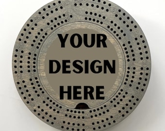 Custom Travel Cribbage Board: Personalized Design, Includes Cards & Pegs