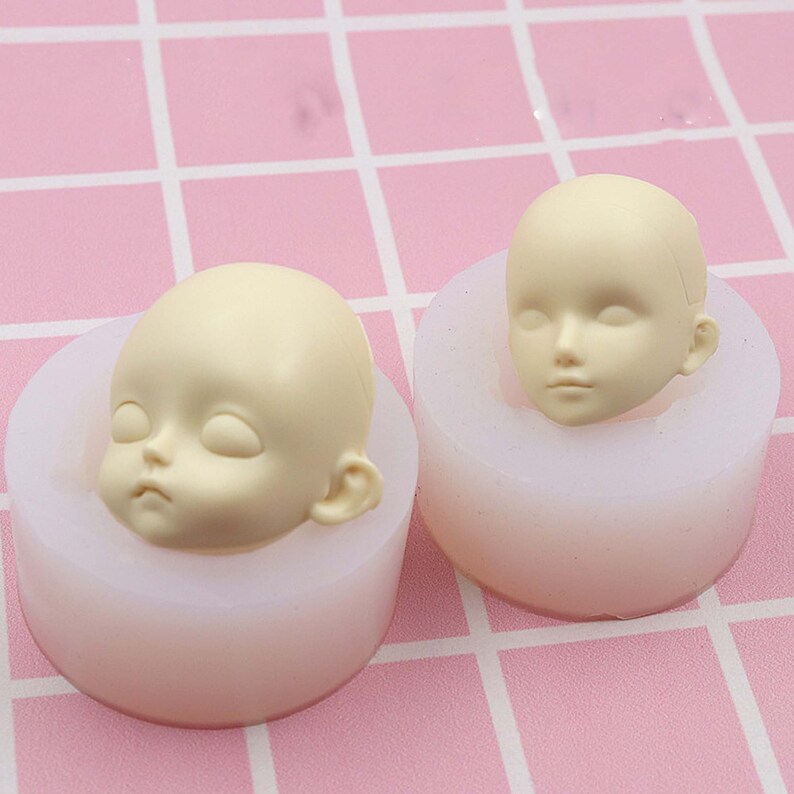 Ultralight Clay Face Mold Face Mold Silicone Epoxy Doll Etsy