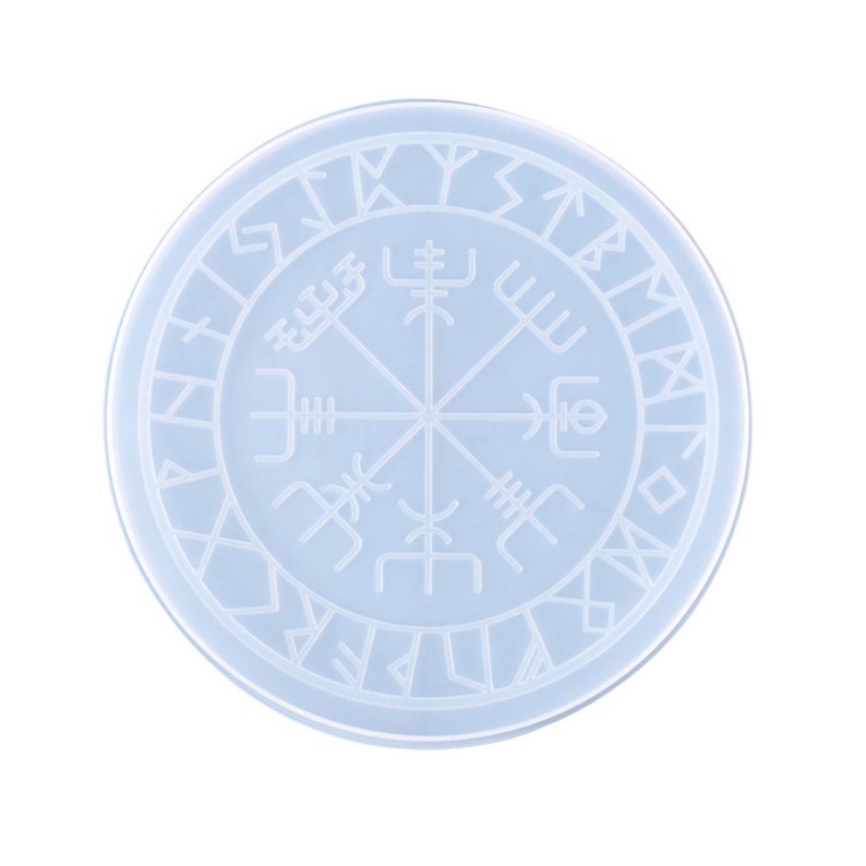 DIY Home Decoration Silicone Mold for Tray Rune Divination Plate Resin Mold Geometry Plate Mold Resin Mold Coaster Table Mat Resin Mold