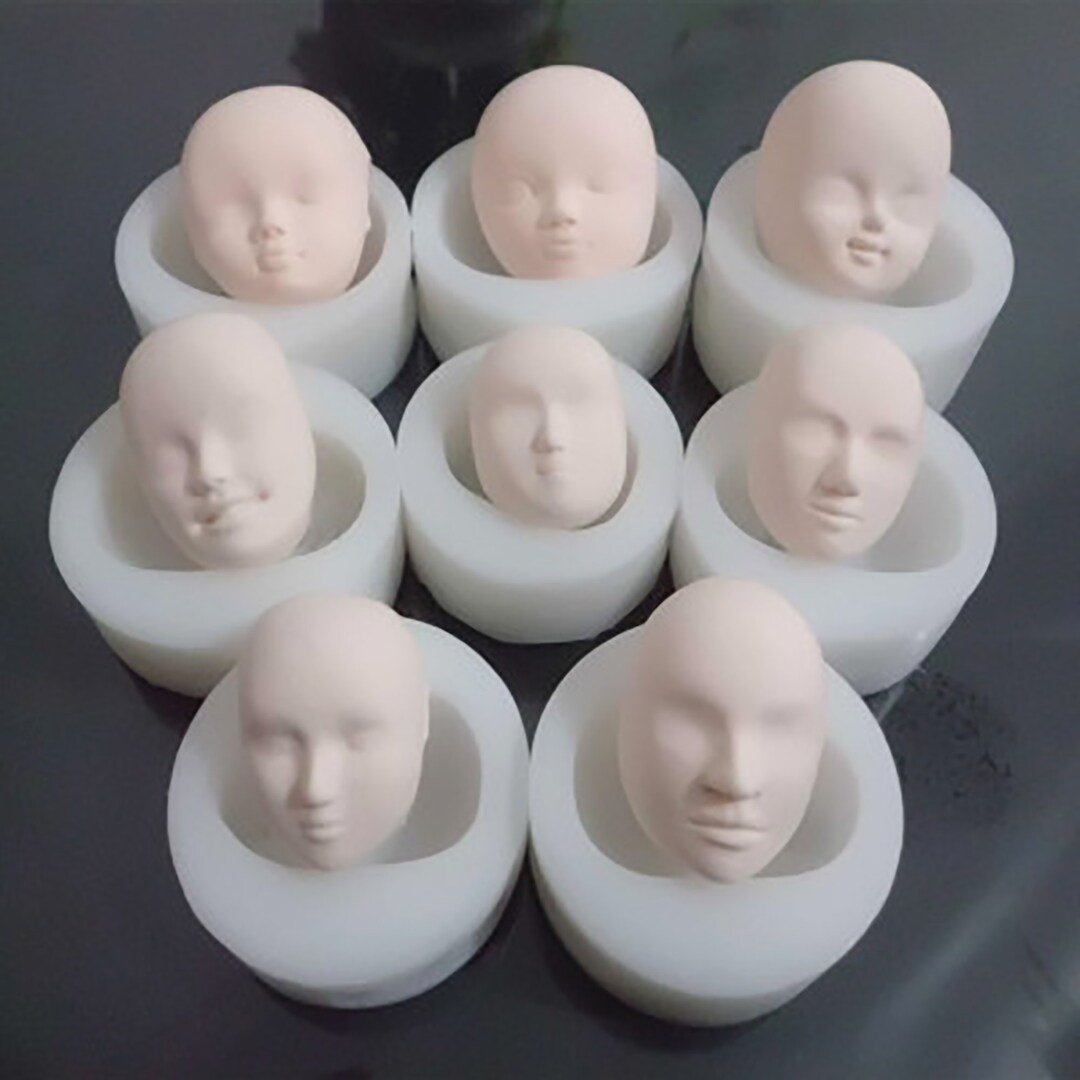 Silicone Face Mold, Ultralight Clay Mold, Bjd Face Mold, Baby Face