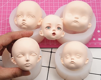 Doll Parts Ceramic Doll Faces to Create a Art Doll Puppet Details Supplies  for Art Dolls Puppet Blanks DIY Art Doll Making Dolls 
