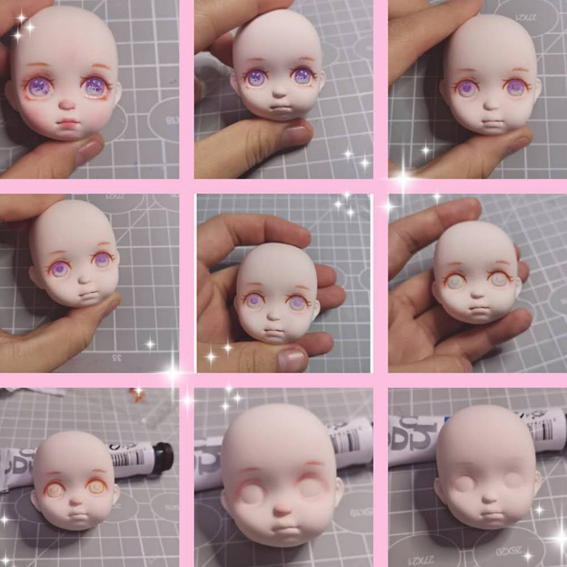 UltraLight Clay Face Mold DIY Doll Face Mold Face Mold Etsy