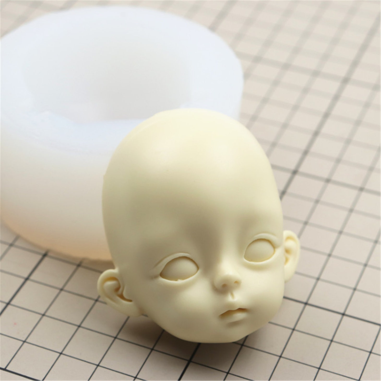 Clay BJD Doll Proportional Universal Silicone Face Mold Etsy