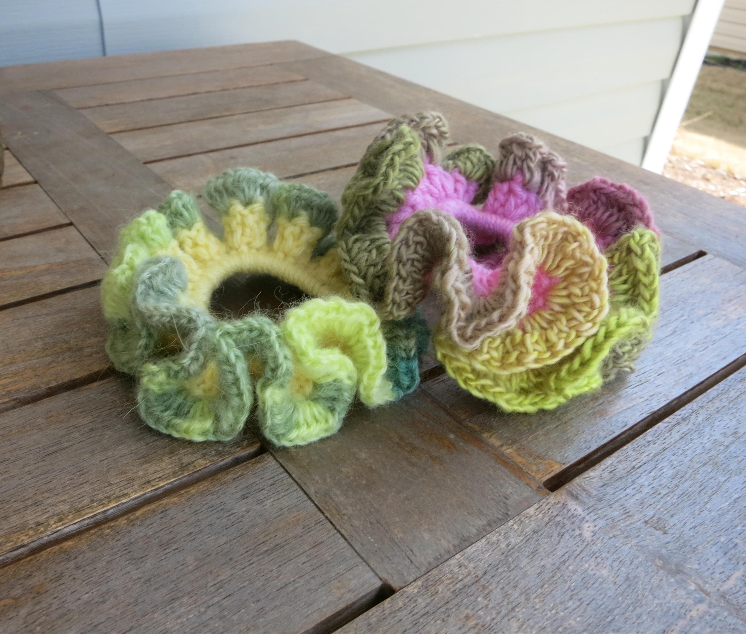 20 Crochet Scrunchies with Cherries, Ruffles, Shells, and Stars 10 Fluffy Ruffled Scrunchies Set Crochet Pattern