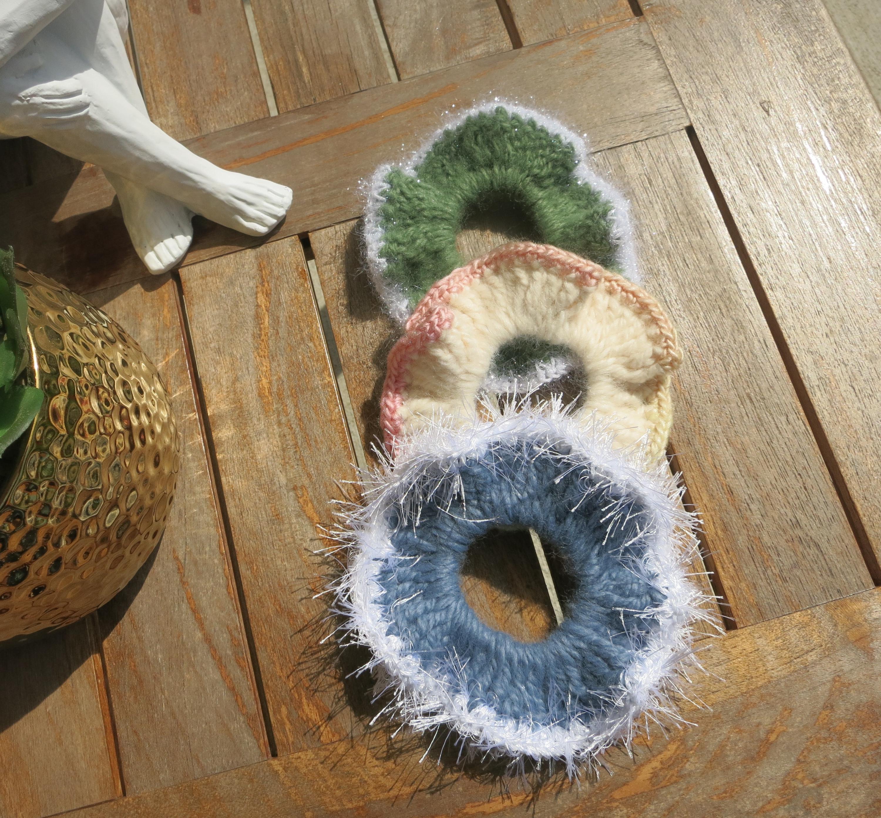 Set of 3 Fuzzy Ponytail Holders Amazon.com : Lawie 24 Pack Candy Colors Cute Fuzzy Pompom  main image 2