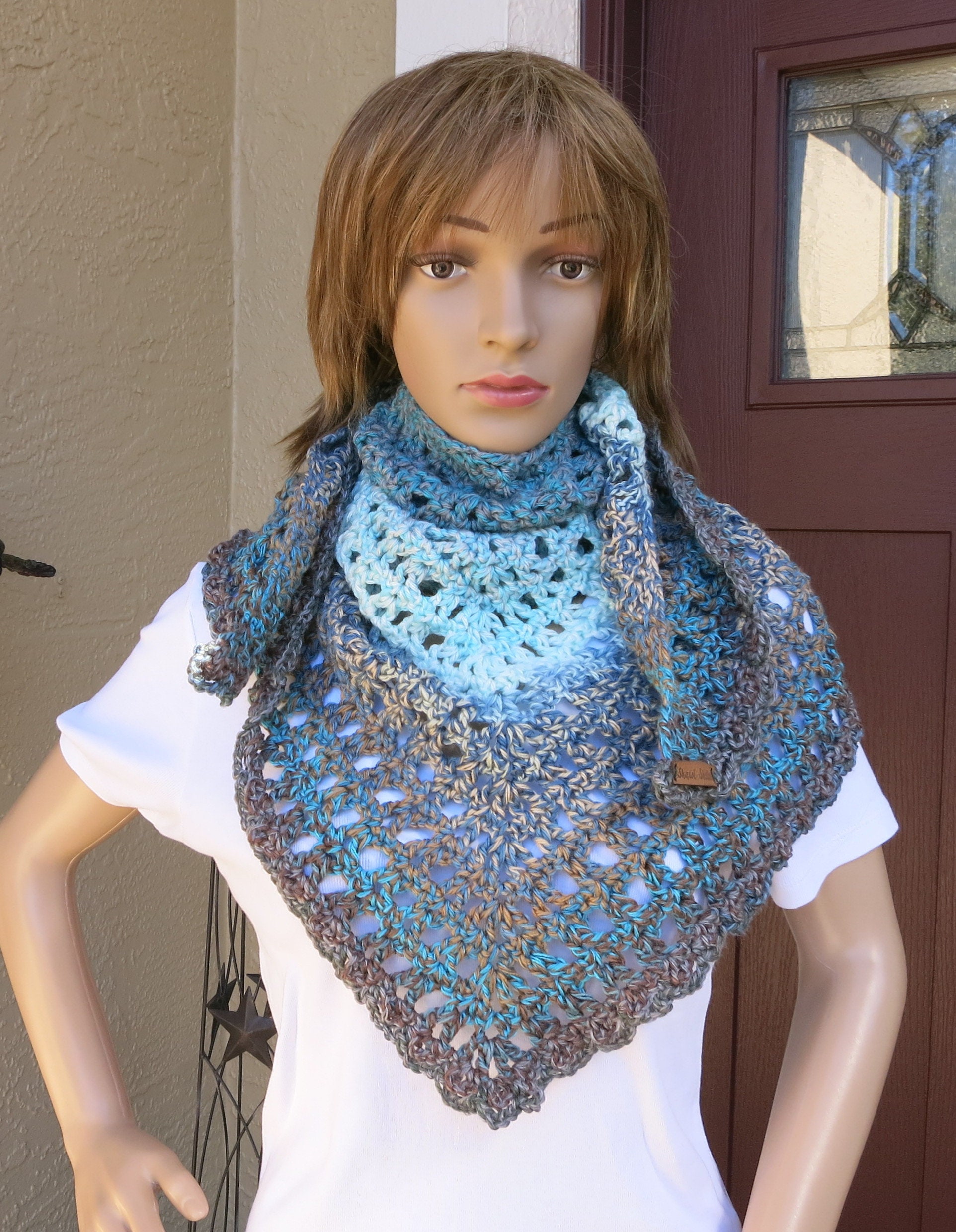 Ultrasoft Triangular Winter Scarf Handmade Crochet Fashion Accessory Gift for Her Gift for Mom Gift for Sister Urban Campus Officewear
