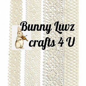 Vintage Lace, Fabric Trims, Instant Download, Junk, Boho, & Shabby Chic Journals, Journaling Cards, Tags, Embellishment