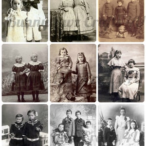 Vintage Siblings, 19th-Century Children,  Vintage children, ephemera photos
