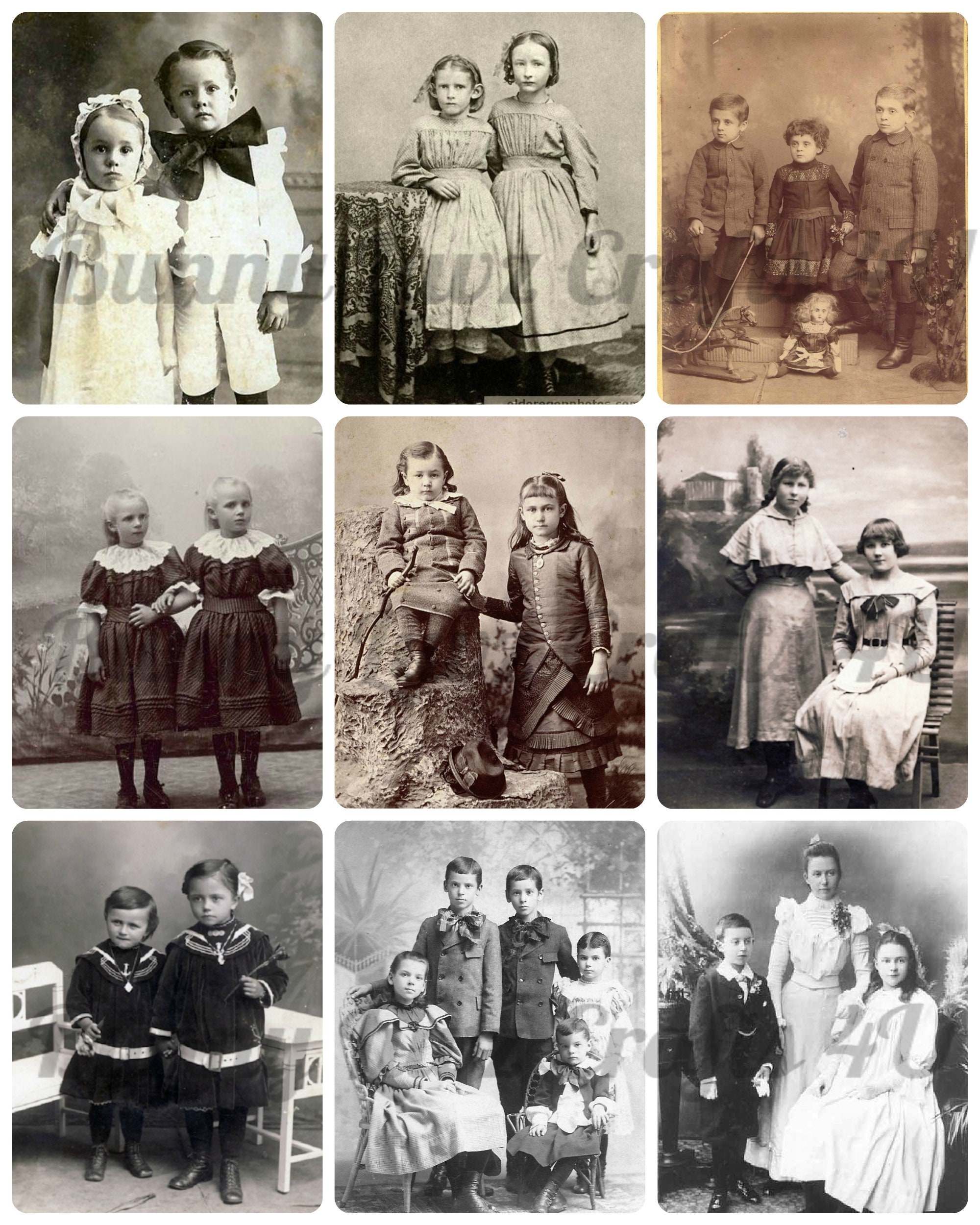 Vintage Siblings, 19th-Century Children,  Vintage children, ephemera photos