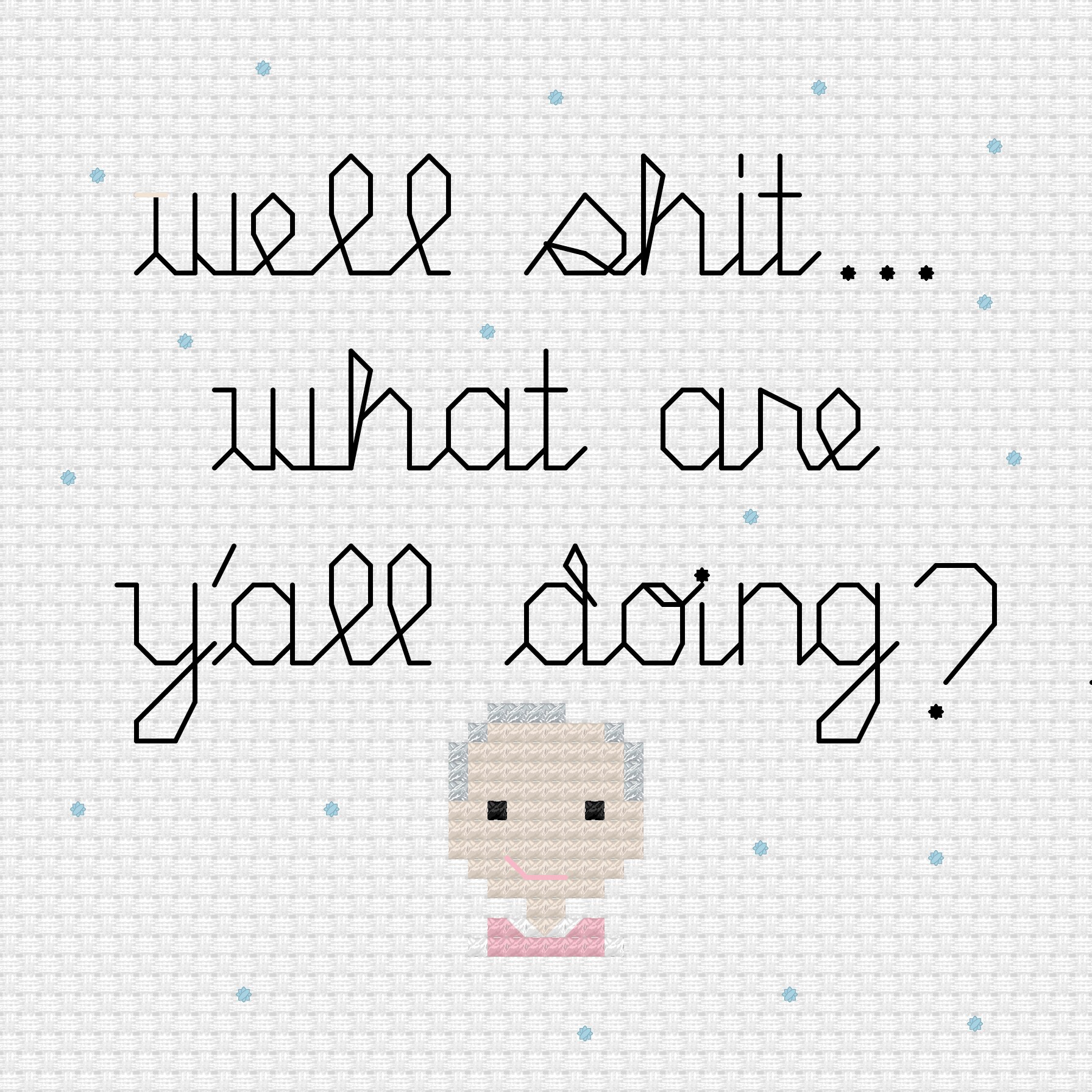 Leslie Jordan Cross Stitch/ Well Shit Cross Stitch Etsy