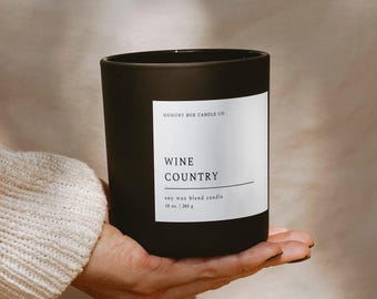 Wine Country 10 oz. Candle Cranberry Apple Orange Scented Soy Candle | Minimalistic Homemakers Homebodies Warm Cozy Nostalgic Gift