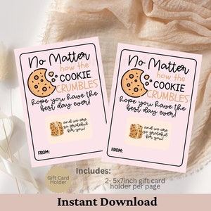 Back to School Cookie Tags - First Day of School Teacher Gift - Printable Cookie Tags - Welcome Back to School - However The Cookie Crumbles