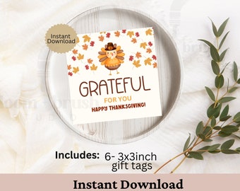 Dankbaar cadeau tag, leraar Thanksgiving cadeau tag, PTA leraar cadeau tag, herfstbladeren dank u tag, voor u leraar personeel Thanksgiving cadeau