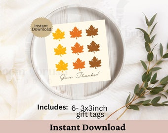 Thanksgiving Turkey Tags Give Thanks So Very Thankful for You Gift Tags Thanksgiving Gift tag School Teacher Coworker Instant Download Print