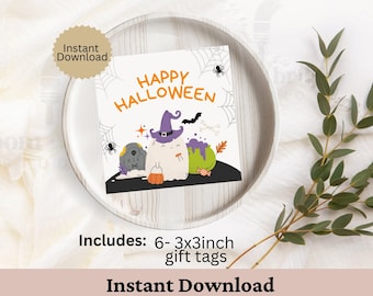 Tag Boo Halloween, Dolcetto o scherzetto, Tag Halloween scuola, Collaboratore, Tag borsa dolcetto, Tag stampabile, Download istantaneo